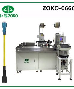 ZOKO-066C Automatic Cable Both Sides Crimping And Inserting Sleeves And Heating Shrink Tube Machine