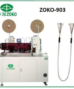 ZOKO-903 Automatic Multi-core Cable 2 Sides Crimping And Shrink Tube Insertion Machine